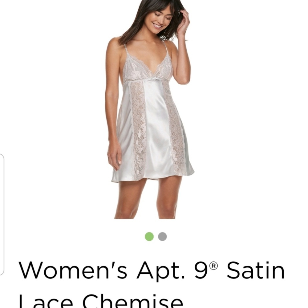 Satin lace chemise